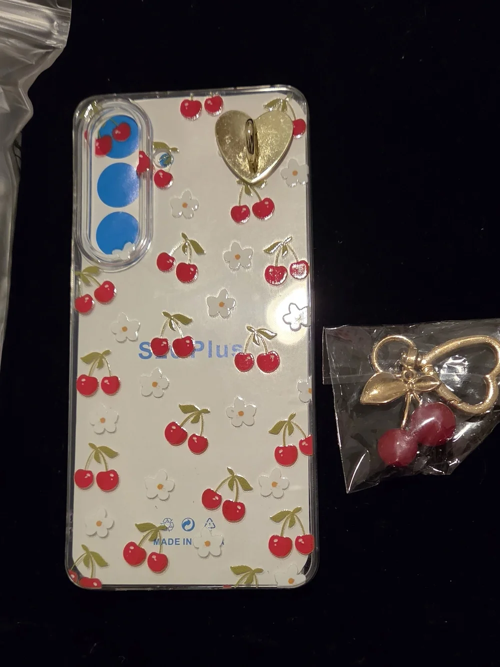 new Samsung Galaxy S26 plus cherry phone case with charm